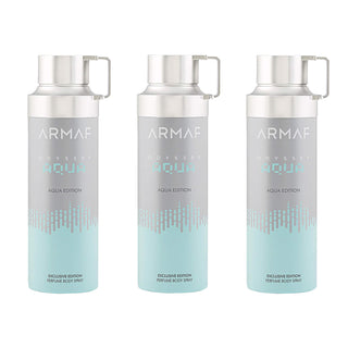 Odyssey Aqua Perfumed Deodorant Spray 200ml (Pack of 3)