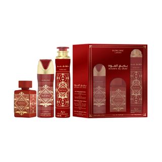 Lattafa Perfumes Bade'E Al Oud Sublime Gift Set 100ml Edp + 200ml Perfumed Body + 300ml Air Freshener