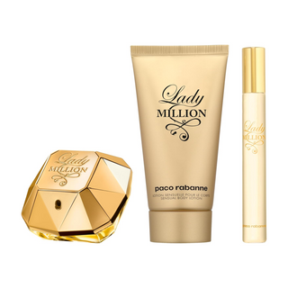 Paco Rabanne Lady Million Gift Set 50ml Edp + 10ml Edp + 50ml Body Lotion