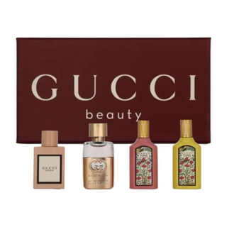 Gucci Miniature Gift Set 5ml Bloom Edp + 5ml Guilty Pour Femme Edt + 5ml Flora Gorgeous Gardenia Edp + 5ml Flora Gorgeous Orchid Edp