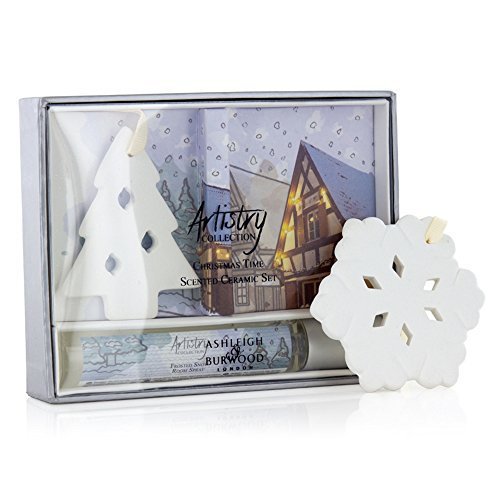 Christmas Scented Ceramic & Room Spray Set (Frosted Snow) 20ml